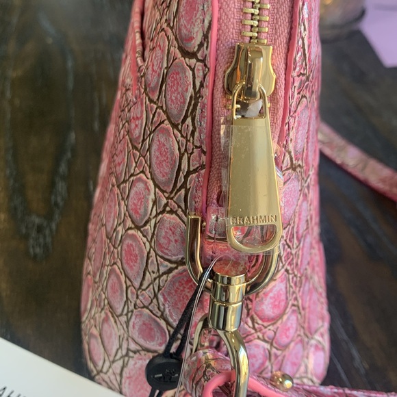 Brahmin Small Georgina Begonia Pink Minx Leather Crossbody NWT - Picture 4 of 8